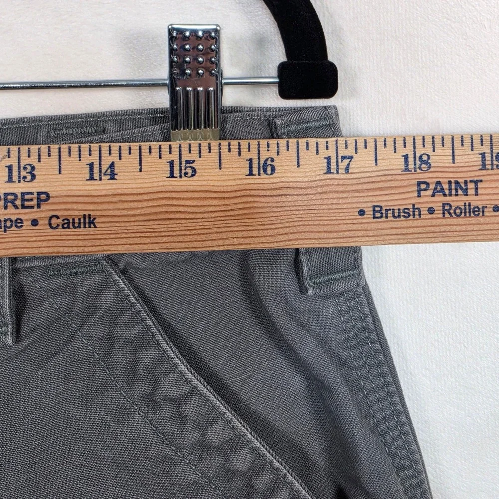 Carhartt Carpenter Shorts Mens 34 Gray Relaxed Fit Canvas Workwear Utility